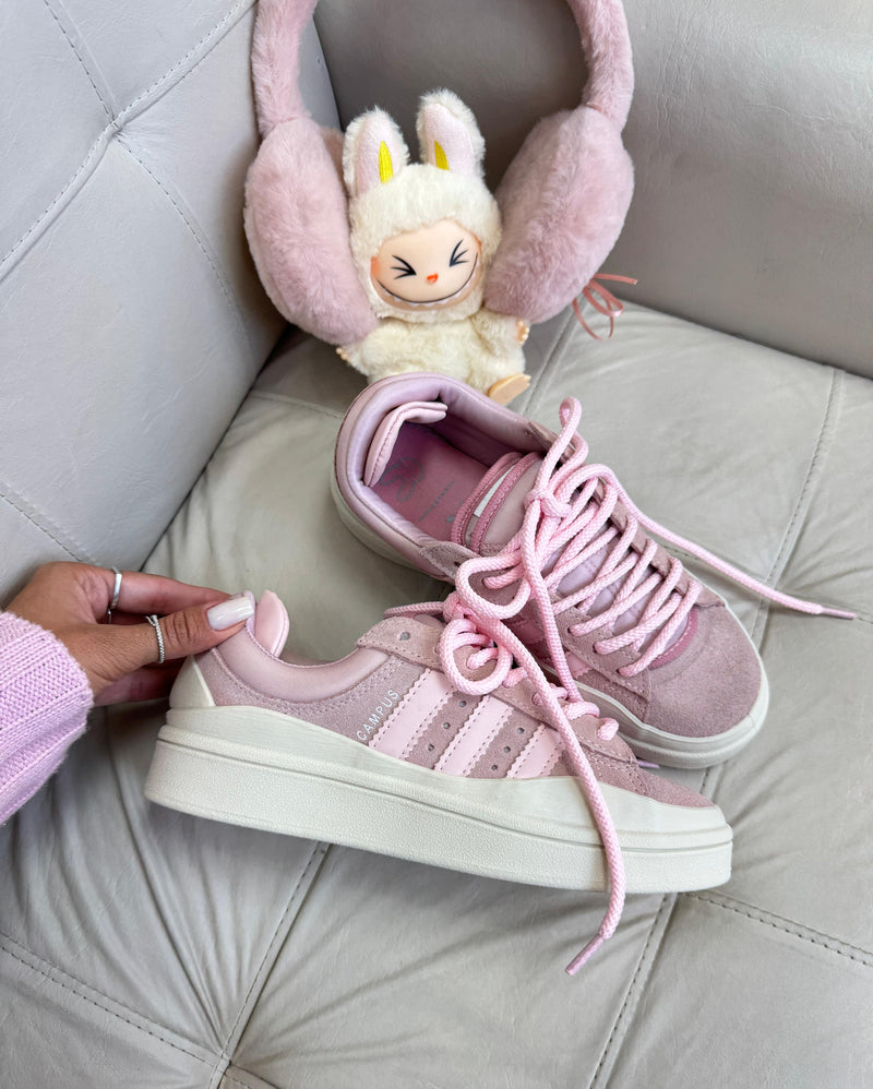 Tênis AD Bad Bunny x Campus Couro Rosa