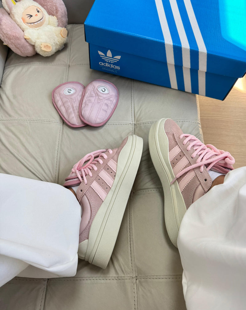 Tênis AD Bad Bunny x Campus Couro Rosa